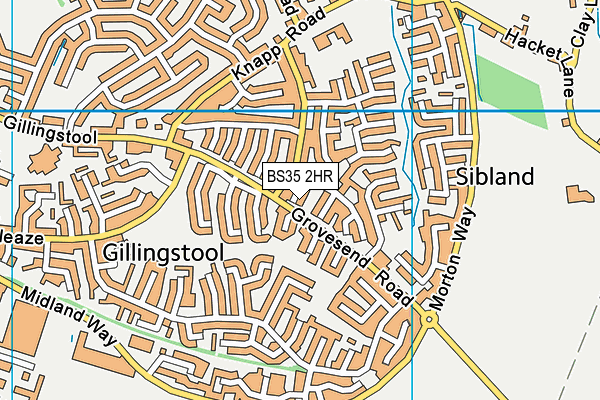 BS35 2HR map - OS VectorMap District (Ordnance Survey)