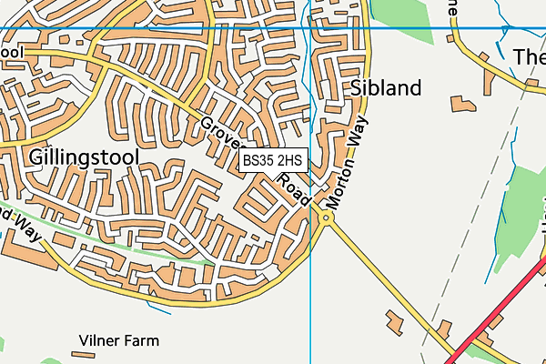 BS35 2HS map - OS VectorMap District (Ordnance Survey)