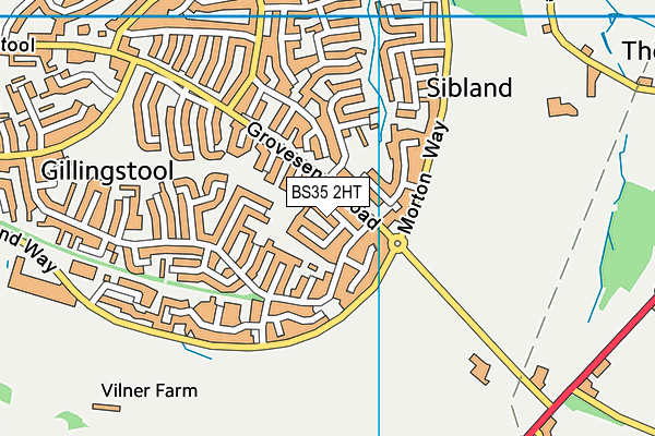 BS35 2HT map - OS VectorMap District (Ordnance Survey)