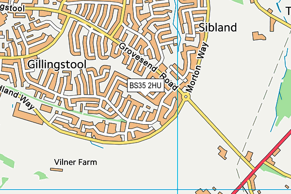 BS35 2HU map - OS VectorMap District (Ordnance Survey)