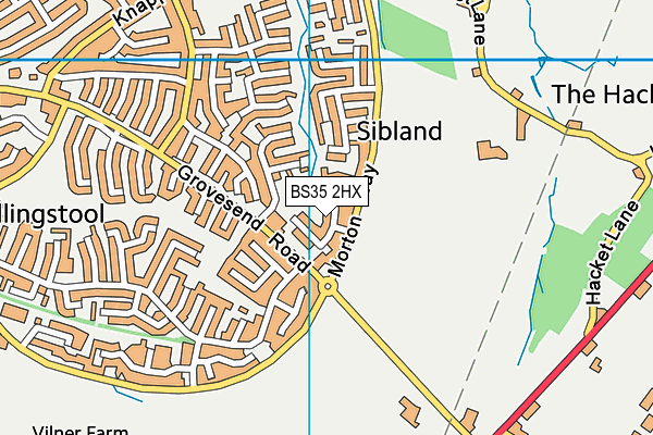 BS35 2HX map - OS VectorMap District (Ordnance Survey)
