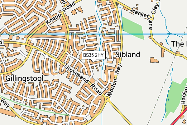 BS35 2HY map - OS VectorMap District (Ordnance Survey)