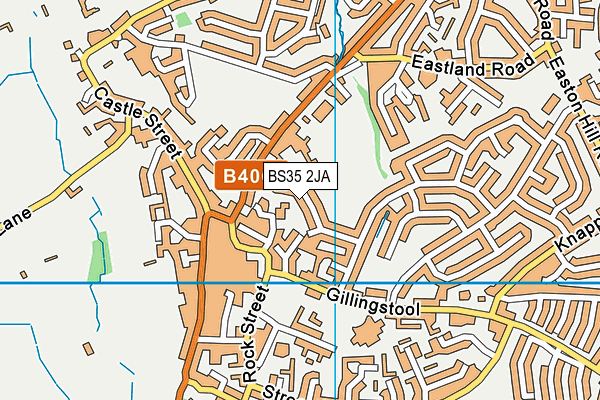 BS35 2JA map - OS VectorMap District (Ordnance Survey)