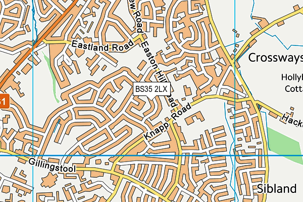 BS35 2LX map - OS VectorMap District (Ordnance Survey)