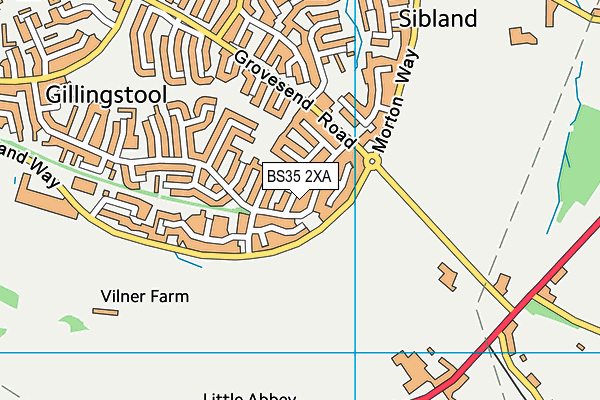 BS35 2XA map - OS VectorMap District (Ordnance Survey)