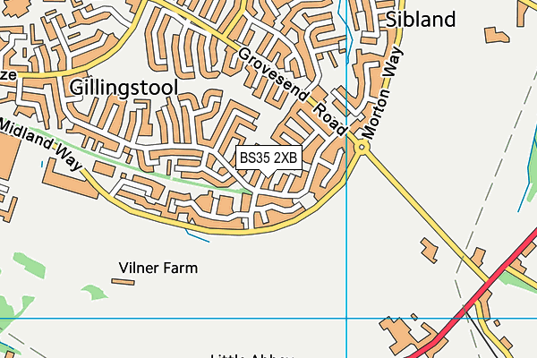 BS35 2XB map - OS VectorMap District (Ordnance Survey)
