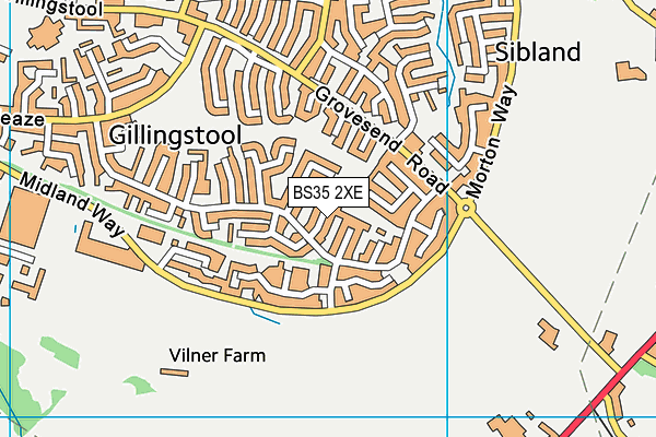 BS35 2XE map - OS VectorMap District (Ordnance Survey)