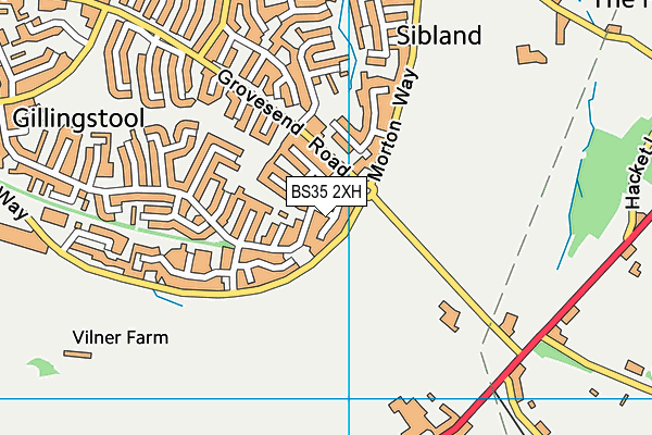 BS35 2XH map - OS VectorMap District (Ordnance Survey)