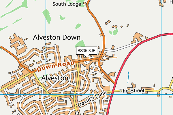 BS35 3JE map - OS VectorMap District (Ordnance Survey)