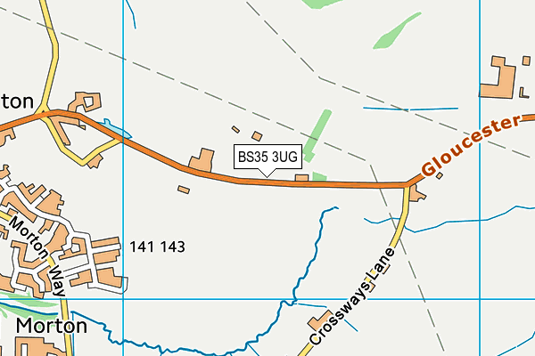 BS35 3UG map - OS VectorMap District (Ordnance Survey)