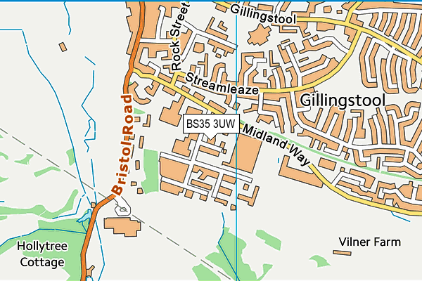BS35 3UW map - OS VectorMap District (Ordnance Survey)