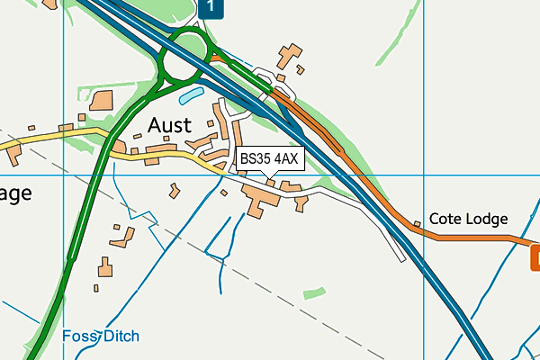 BS35 4AX map - OS VectorMap District (Ordnance Survey)