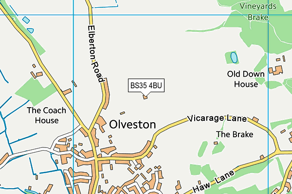 BS35 4BU map - OS VectorMap District (Ordnance Survey)