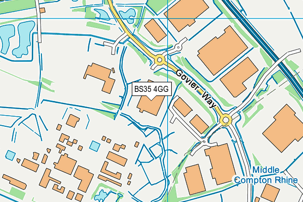 BS35 4GG map - OS VectorMap District (Ordnance Survey)