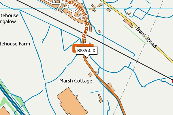 BS35 4JX map - OS VectorMap District (Ordnance Survey)