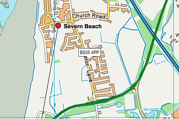 Severn Beach Playing Fields map (BS35 4PP) - OS VectorMap District (Ordnance Survey)