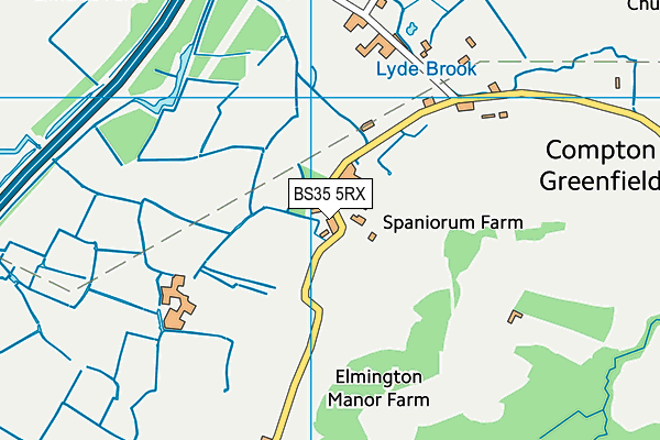 BS35 5RX map - OS VectorMap District (Ordnance Survey)