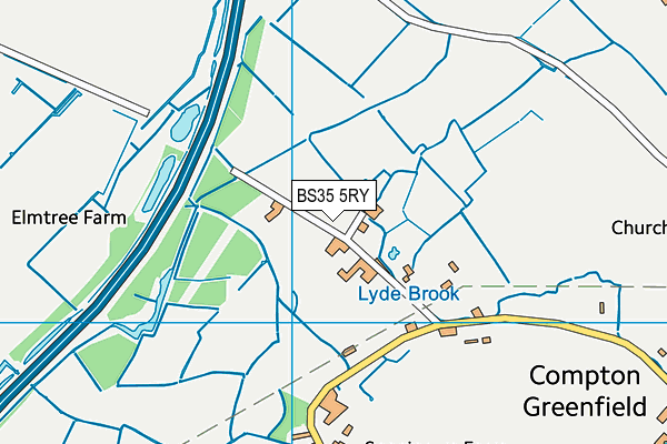 BS35 5RY map - OS VectorMap District (Ordnance Survey)