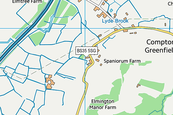 BS35 5SG map - OS VectorMap District (Ordnance Survey)