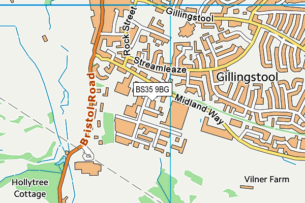BS35 9BG map - OS VectorMap District (Ordnance Survey)