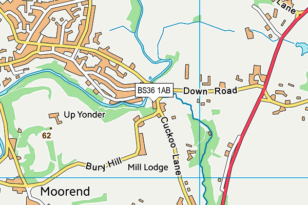 BS36 1AB map - OS VectorMap District (Ordnance Survey)