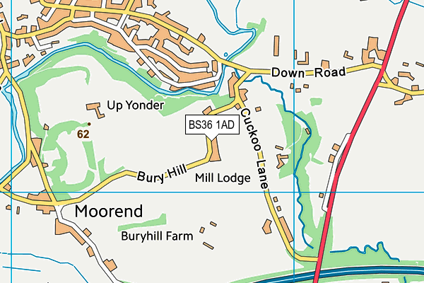 BS36 1AD map - OS VectorMap District (Ordnance Survey)