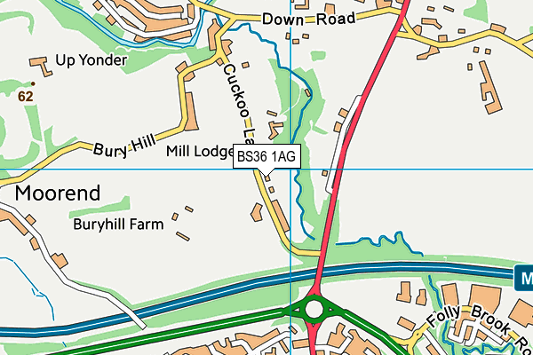 BS36 1AG map - OS VectorMap District (Ordnance Survey)