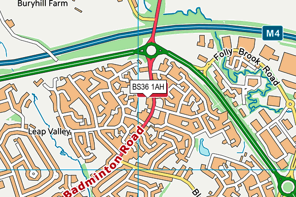 BS36 1AH map - OS VectorMap District (Ordnance Survey)