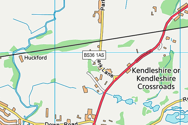 BS36 1AS map - OS VectorMap District (Ordnance Survey)