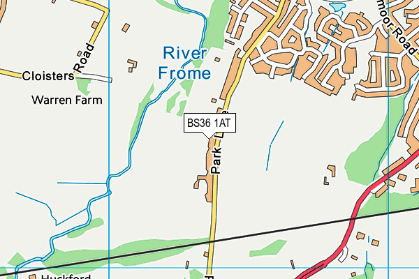 BS36 1AT map - OS VectorMap District (Ordnance Survey)