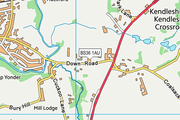 BS36 1AU map - OS VectorMap District (Ordnance Survey)