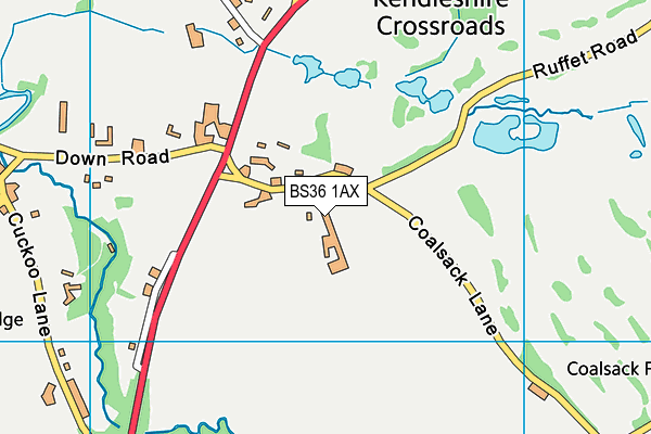 BS36 1AX map - OS VectorMap District (Ordnance Survey)