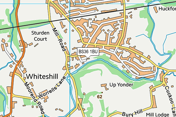 BS36 1BU map - OS VectorMap District (Ordnance Survey)