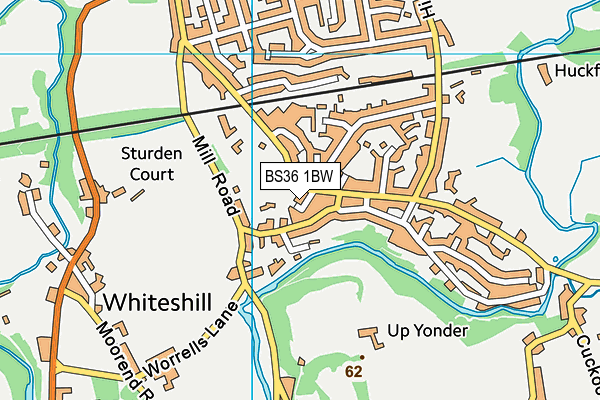 BS36 1BW map - OS VectorMap District (Ordnance Survey)