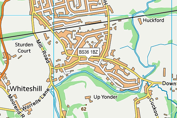 BS36 1BZ map - OS VectorMap District (Ordnance Survey)