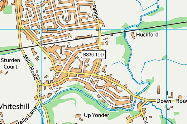 BS36 1DD map - OS VectorMap District (Ordnance Survey)
