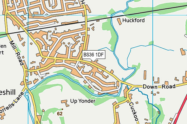 BS36 1DF map - OS VectorMap District (Ordnance Survey)