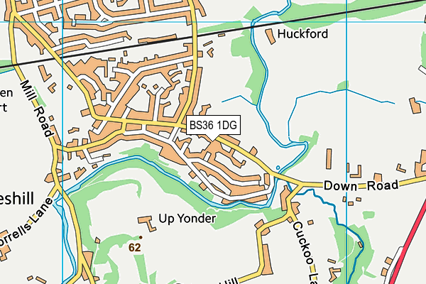 BS36 1DG map - OS VectorMap District (Ordnance Survey)
