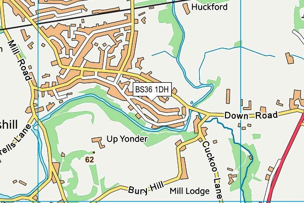 BS36 1DH map - OS VectorMap District (Ordnance Survey)