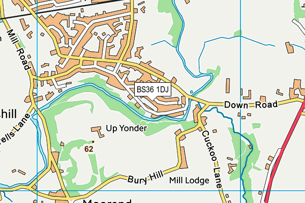 BS36 1DJ map - OS VectorMap District (Ordnance Survey)