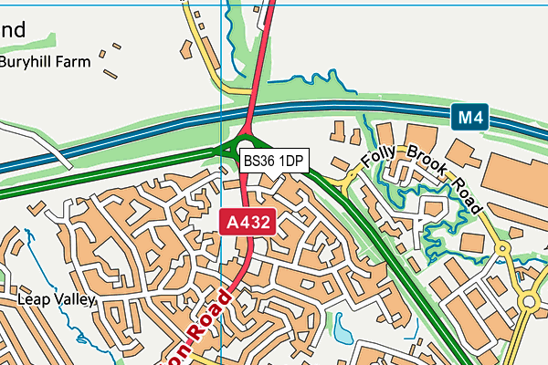 BS36 1DP map - OS VectorMap District (Ordnance Survey)