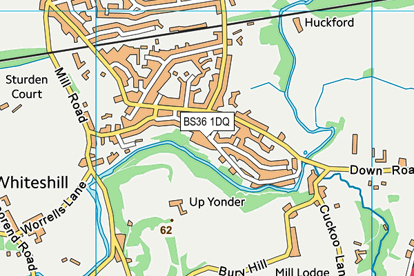 BS36 1DQ map - OS VectorMap District (Ordnance Survey)