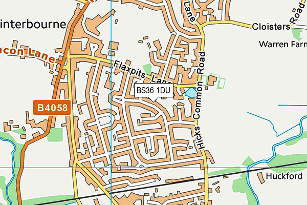 BS36 1DU map - OS VectorMap District (Ordnance Survey)