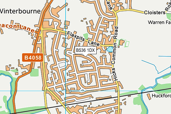 BS36 1DX map - OS VectorMap District (Ordnance Survey)