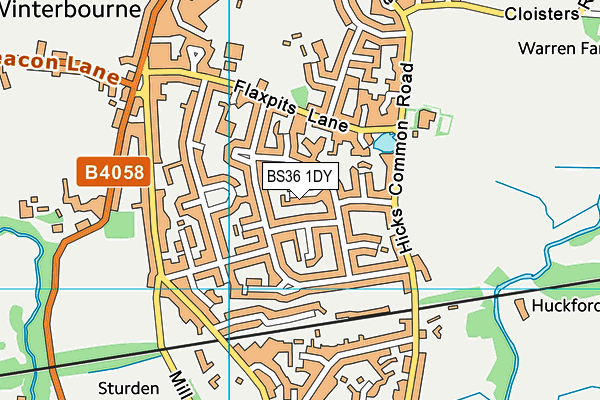 BS36 1DY map - OS VectorMap District (Ordnance Survey)