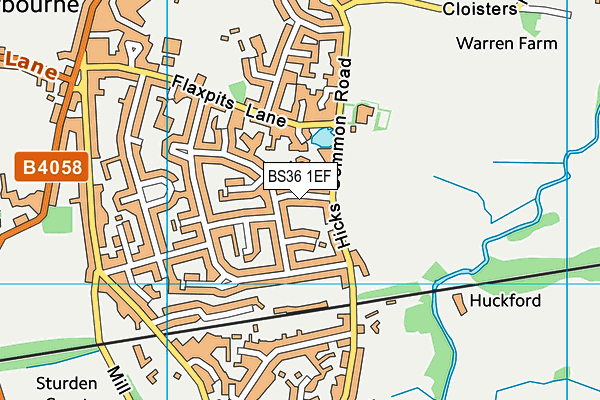 BS36 1EF map - OS VectorMap District (Ordnance Survey)