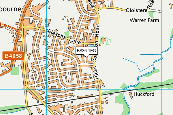 BS36 1EG map - OS VectorMap District (Ordnance Survey)