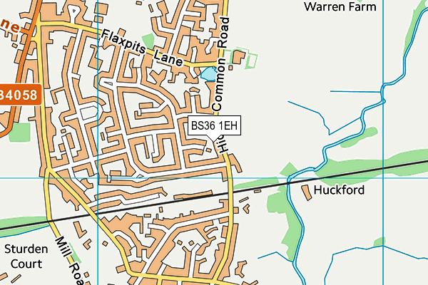 BS36 1EH map - OS VectorMap District (Ordnance Survey)