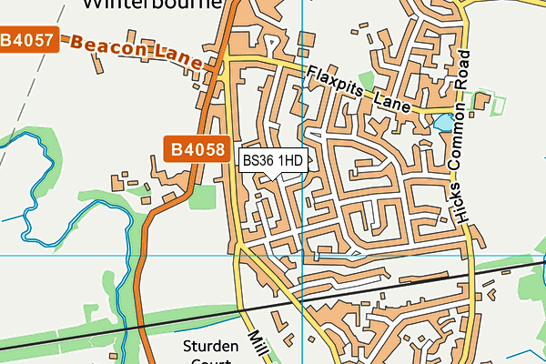 BS36 1HD map - OS VectorMap District (Ordnance Survey)