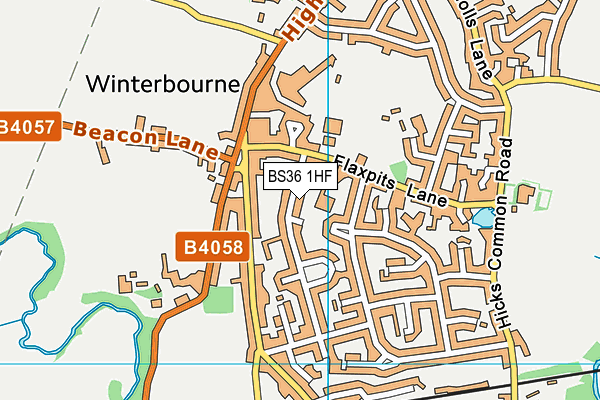 BS36 1HF map - OS VectorMap District (Ordnance Survey)